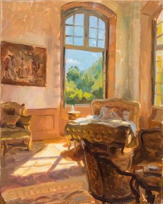 British Artist Aldo Balding - Chambre a Chateau Gudanes