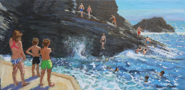 ANDREW MACARA  - jumping into the sea, cinque terre, italy