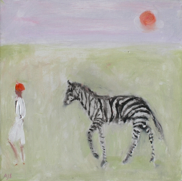Zebra, Boy and Sky