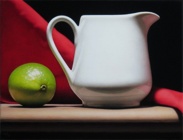 Still Life with Jug and Lime