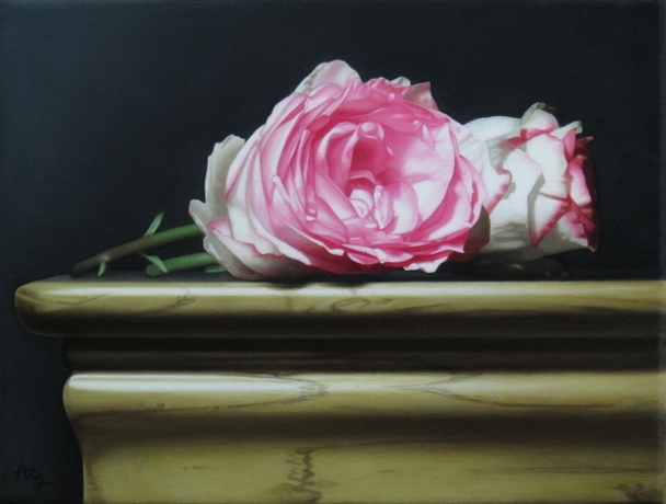 Still Life with Pink Roses