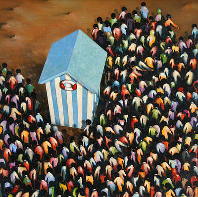 Scottish Artist DAVID SCHOFIELD - Beach Scene II