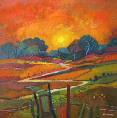 Orange Sunset over the Glen