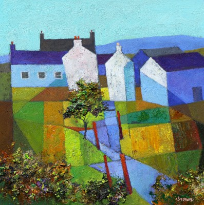 Scottish Artist Davy Brown - A Galloway Farm Track