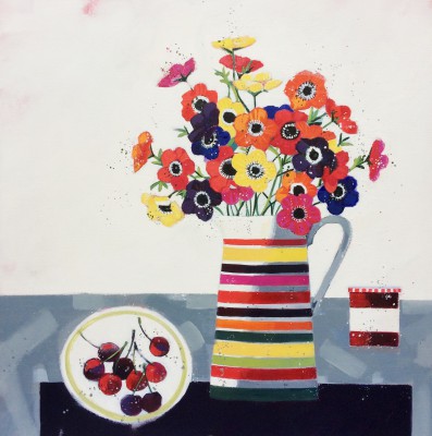 Dionne Sievewright - Anemones and Cherries