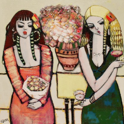 ENDRE RODER - vase of flowers