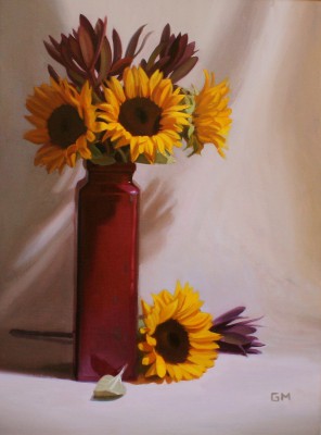 Sunflowers and Leucadendron