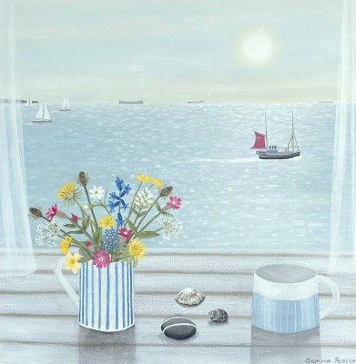 Striped Jug and Wild Flowers