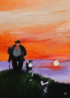 British Artist Heather Moseley - Colourful Sunset