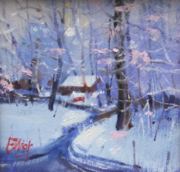 Winter Woodland, Low Sun