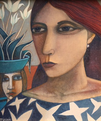 Portrait with Flowers