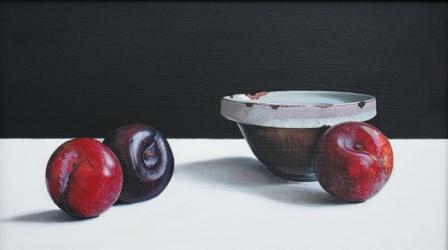 JANE CRUICKSHANK - old bowl with plums