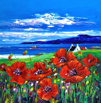 JEAN FEENEY - arran poppies and clyde puffer