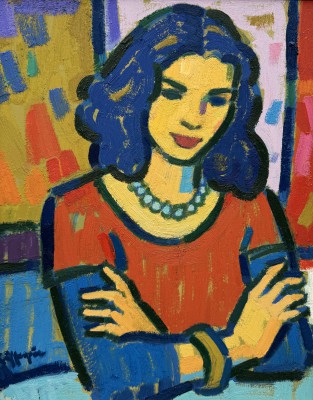 Scottish Artist Joan Gillespie - Blue Beads