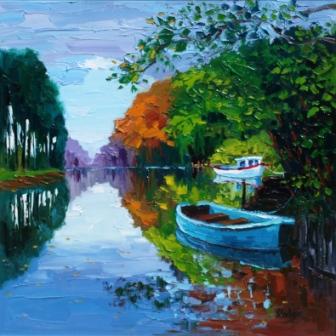 LYNN RODGIE - row boat, loch tay