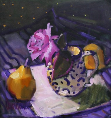 MARION DRUMMOND - last rose from the garden 