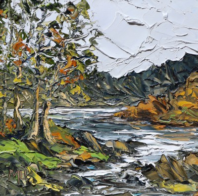 British Artist Martin Llewellyn - Across the Lake