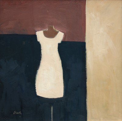 Scottish Artist MICHAEL CLARK - Italian Shop with White Dress