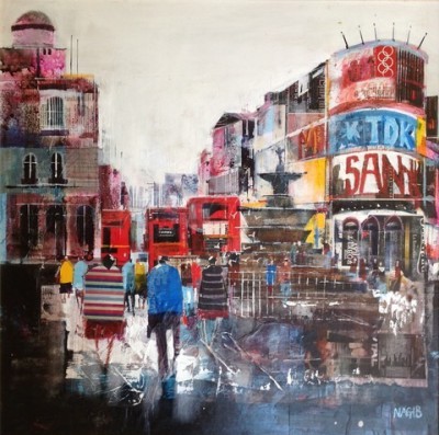 NAGIB KARSAN - grey day, bright lights in piccadilly circus