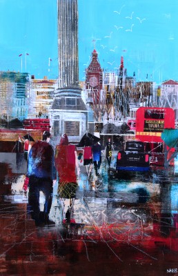 Showery Day, Trafalgar Square