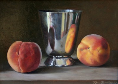 Silver Cup with Two Peaches 