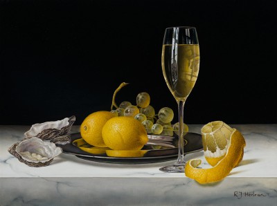 ROY HODRIEN - white wine with lemons and oysters