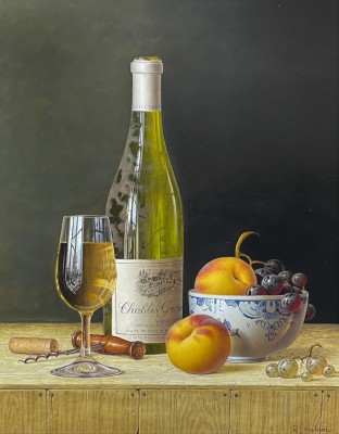 ROY HODRIEN - chablis with peaches and grapes
