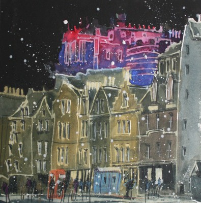 Floodlit Castle, Edinburgh