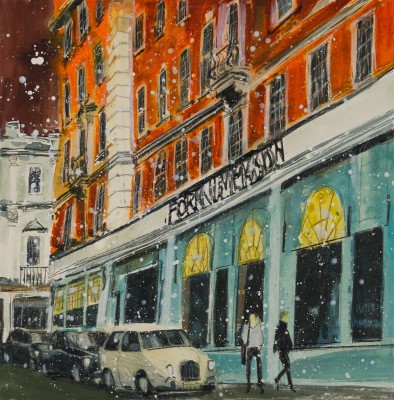 British Artist Susan Brown - Late Evening, Fortnum and Mason, Jermyn Street
