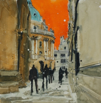 SUSAN BROWN - walking by the radcliffe camera, oxford