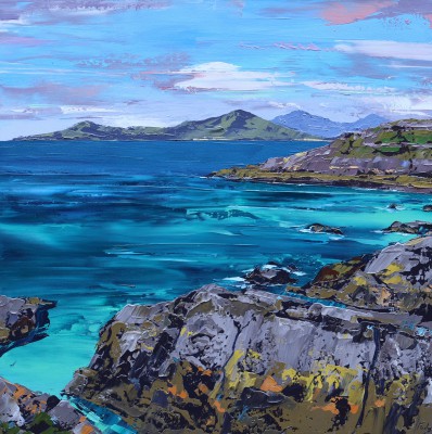 British Artist Tim Fudge - Across to Taransay, Isle of Harris