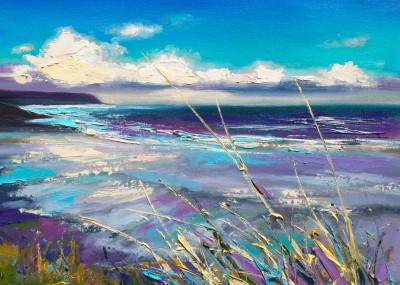 Pearlescent Light through Grasses, Port Eynon